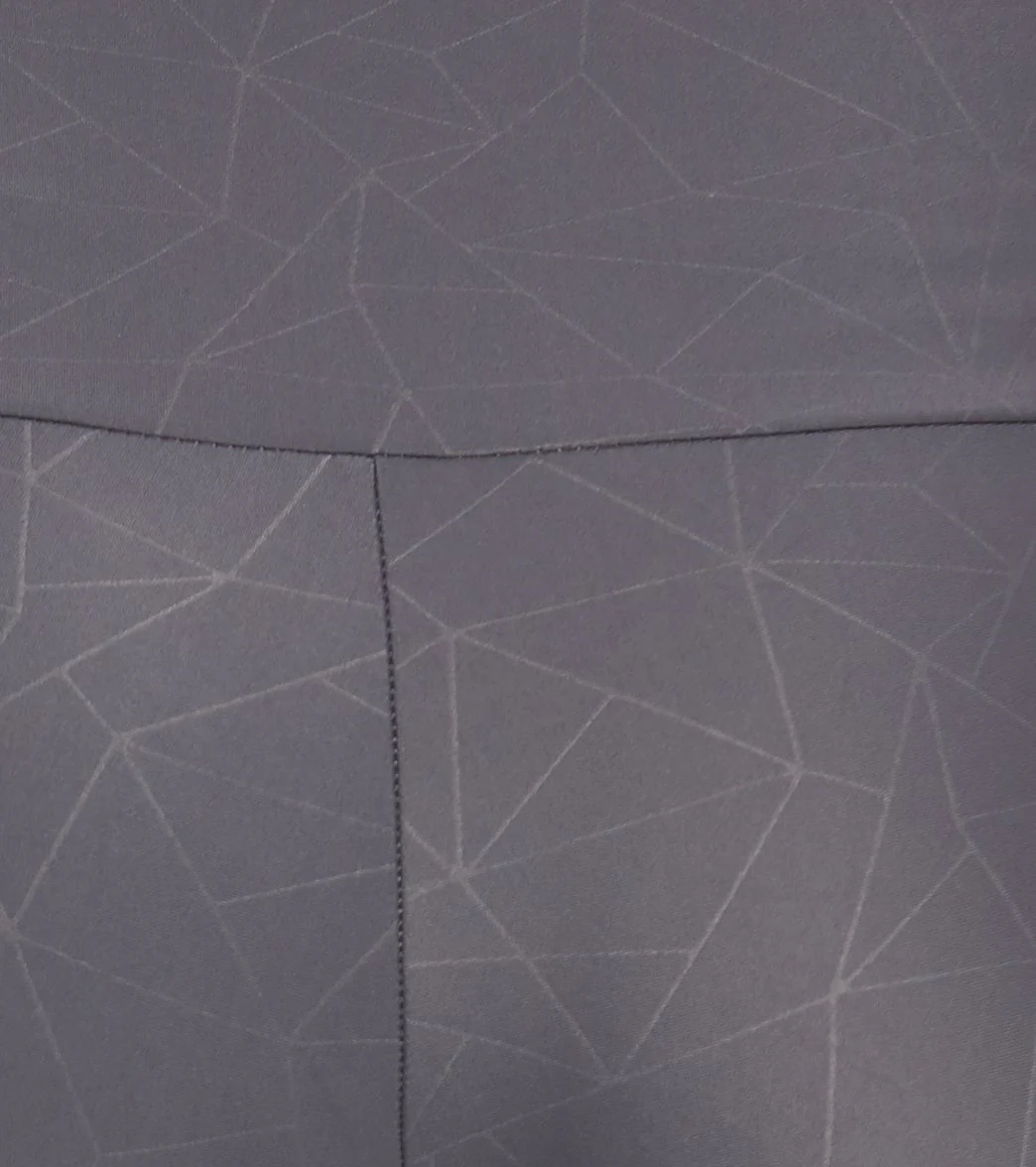 Onzie High Waisted Yoga Leggings Slate Gray Geo