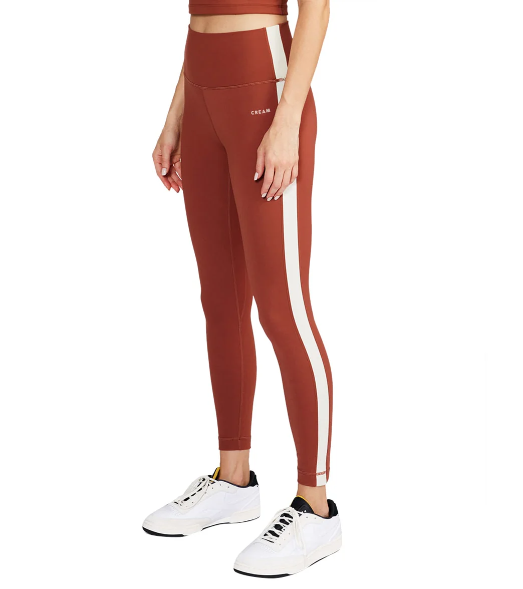 Cream Yoga Hana 7/8 Side Stripe Legging