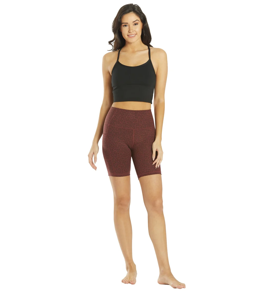 Everyday Yoga Uphold Cheetah High Waisted Biker Shorts with Pockets 7