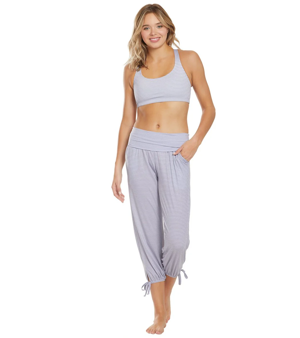 Onzie Chic Yoga Sports Bra Fossil Stripe