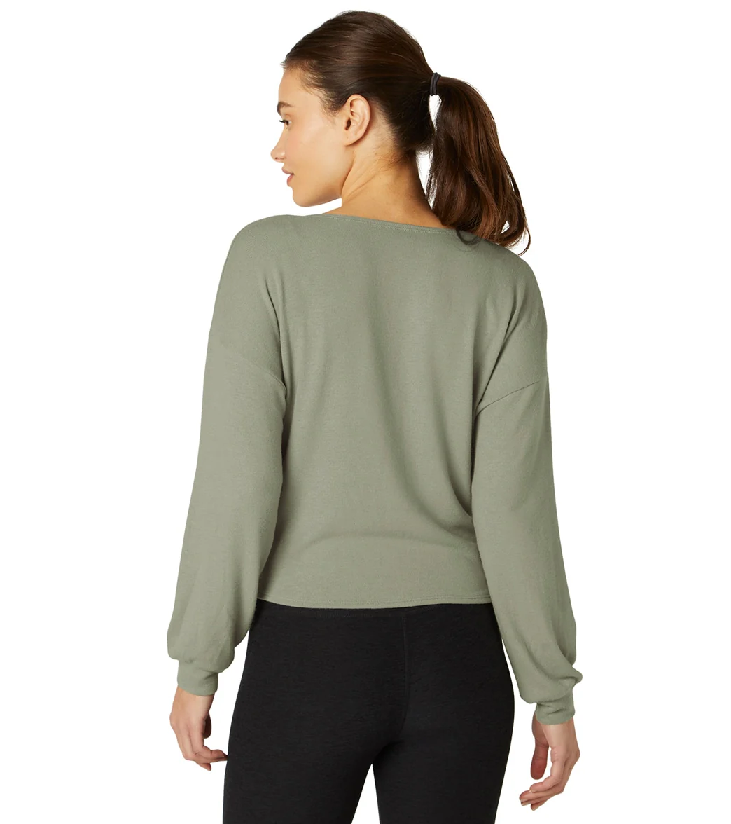 Beyond Yoga Twist Up Reversible Pullover
