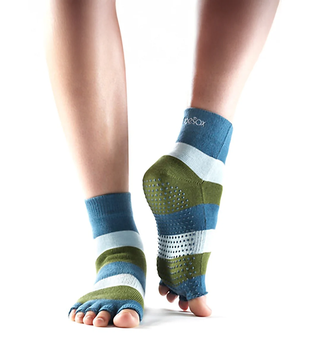 Toesox Ankle Length Half-Toe Yoga Grip Socks