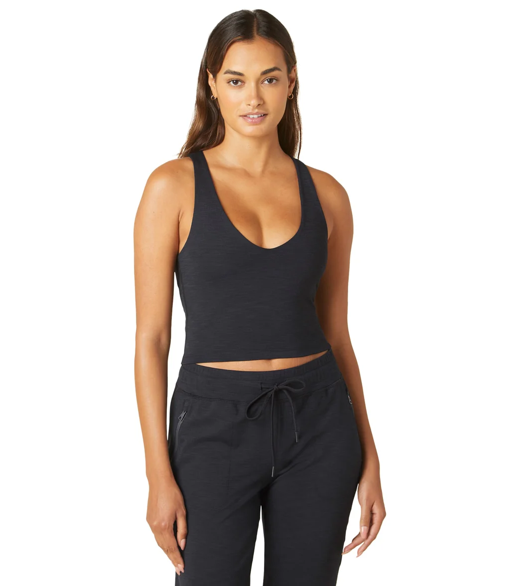 Beyond Yoga Heather Rib Fresh Cut Cropped Tank