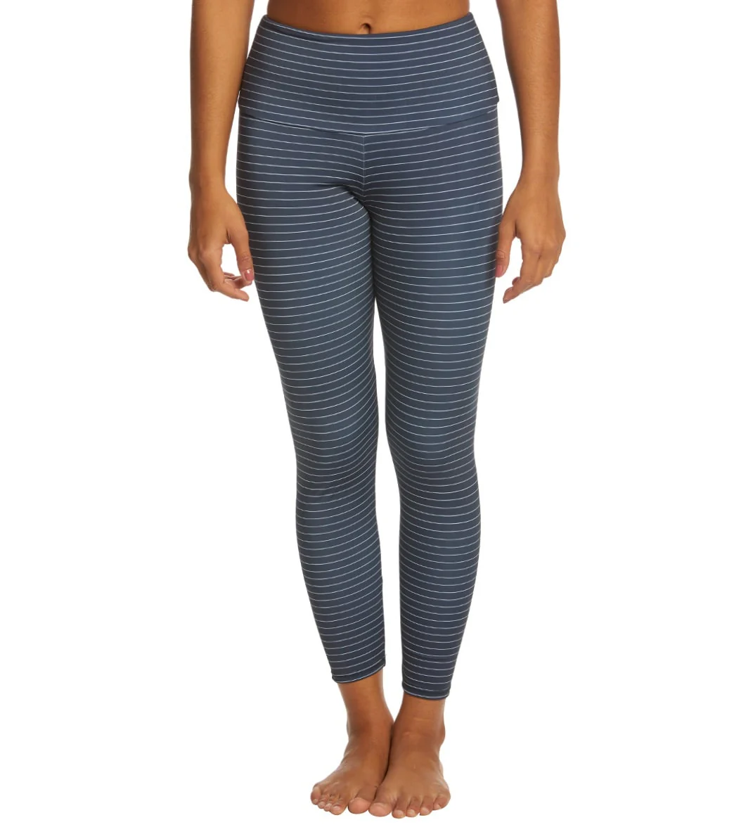 Onzie High Waisted Basic 7/8 Yoga Leggings Stripe