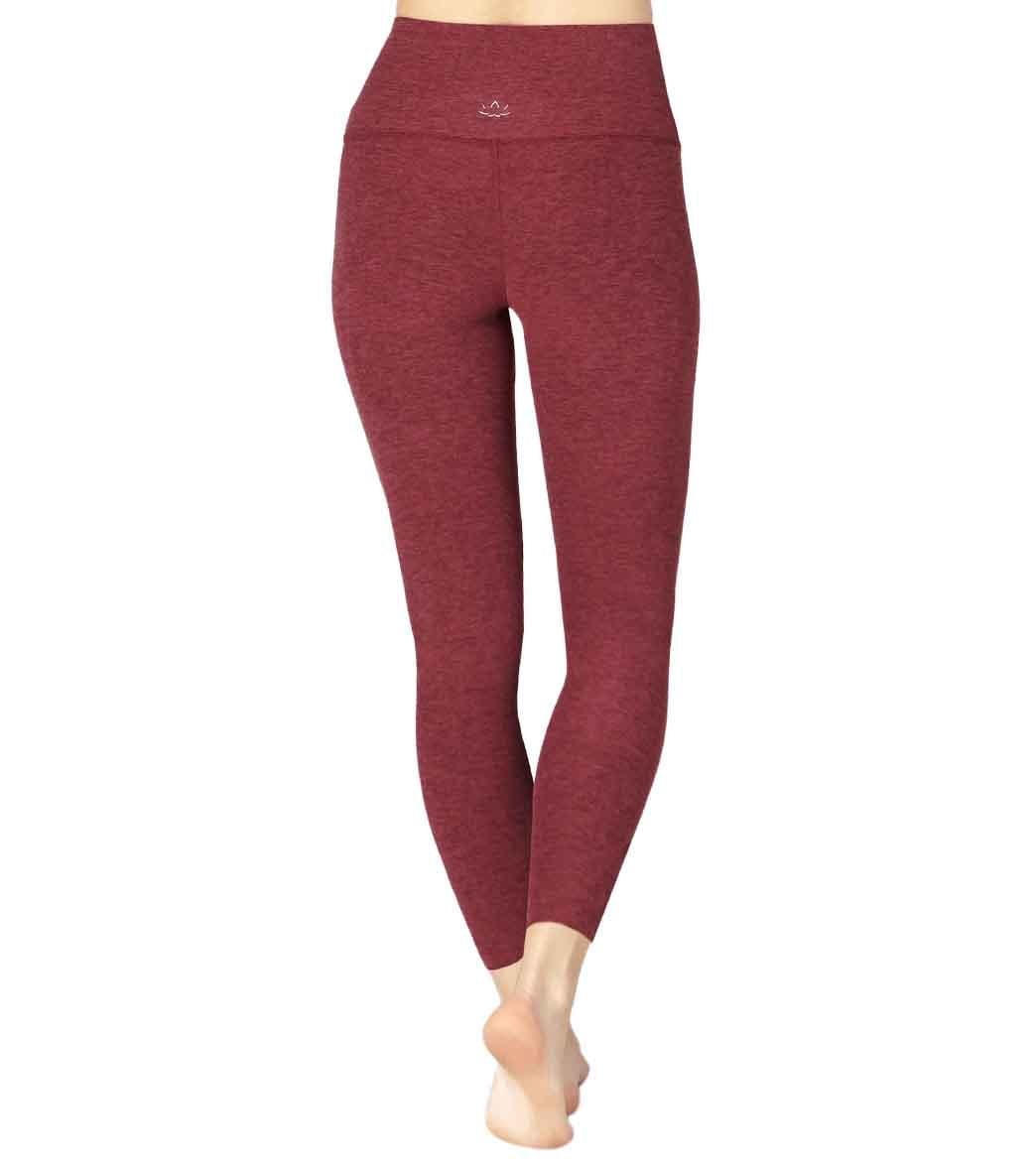 Beyond Yoga Spacedye High Waisted Caught In The Midi 7/8 Yoga Leggings Team Burgundy/Bold Burgundy