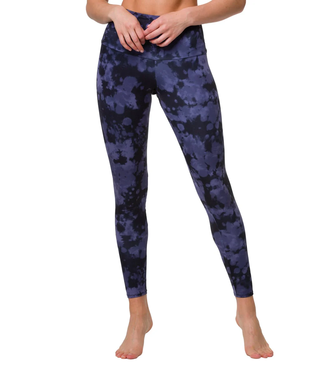 Onzie High Waisted Yoga Leggings AMETHYST TIE DYE