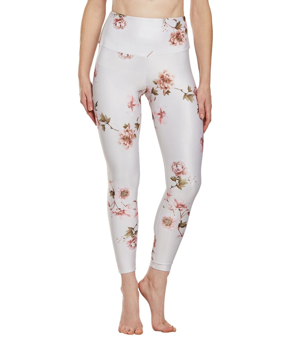 Onzie High Waisted Basic 7/8 Yoga Leggings Botanic Garden