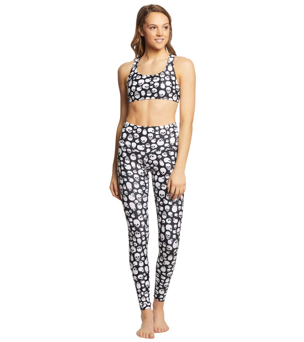 Onzie High Waisted Yoga Leggings Skull