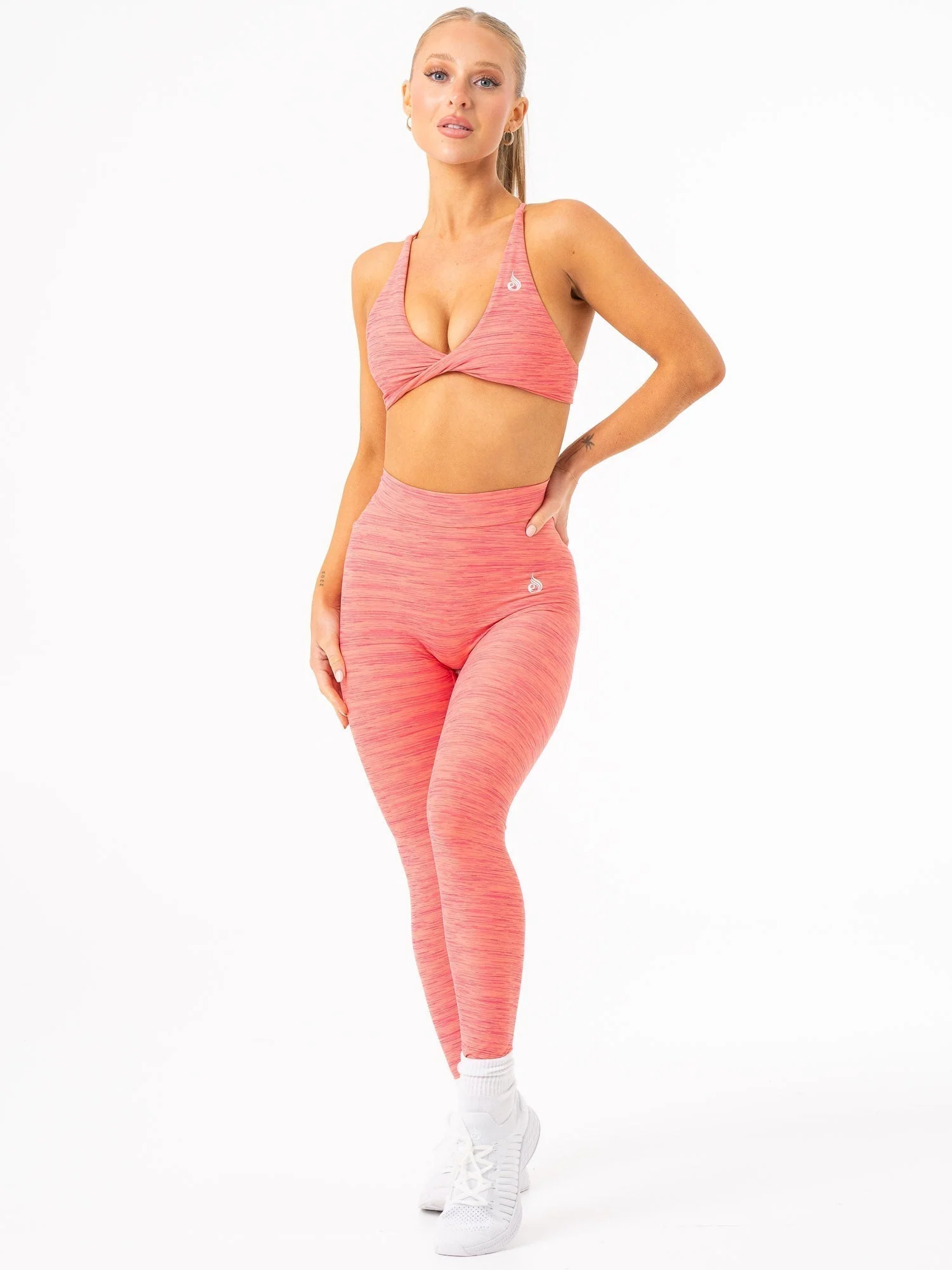 NKD V Scrunch Leggings - Coral Marl