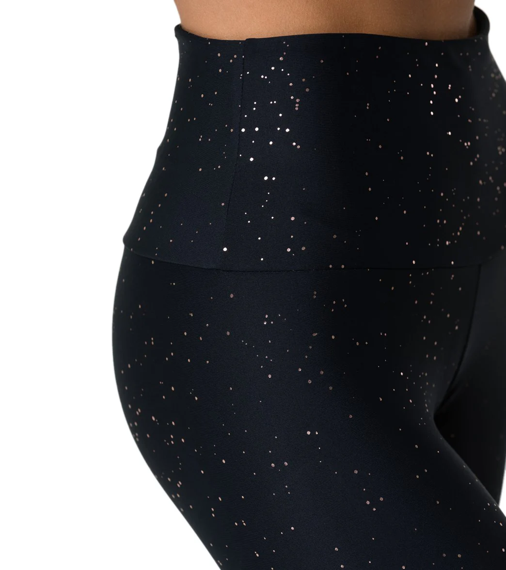 Onzie High Waisted Yoga Leggings Gold Dust