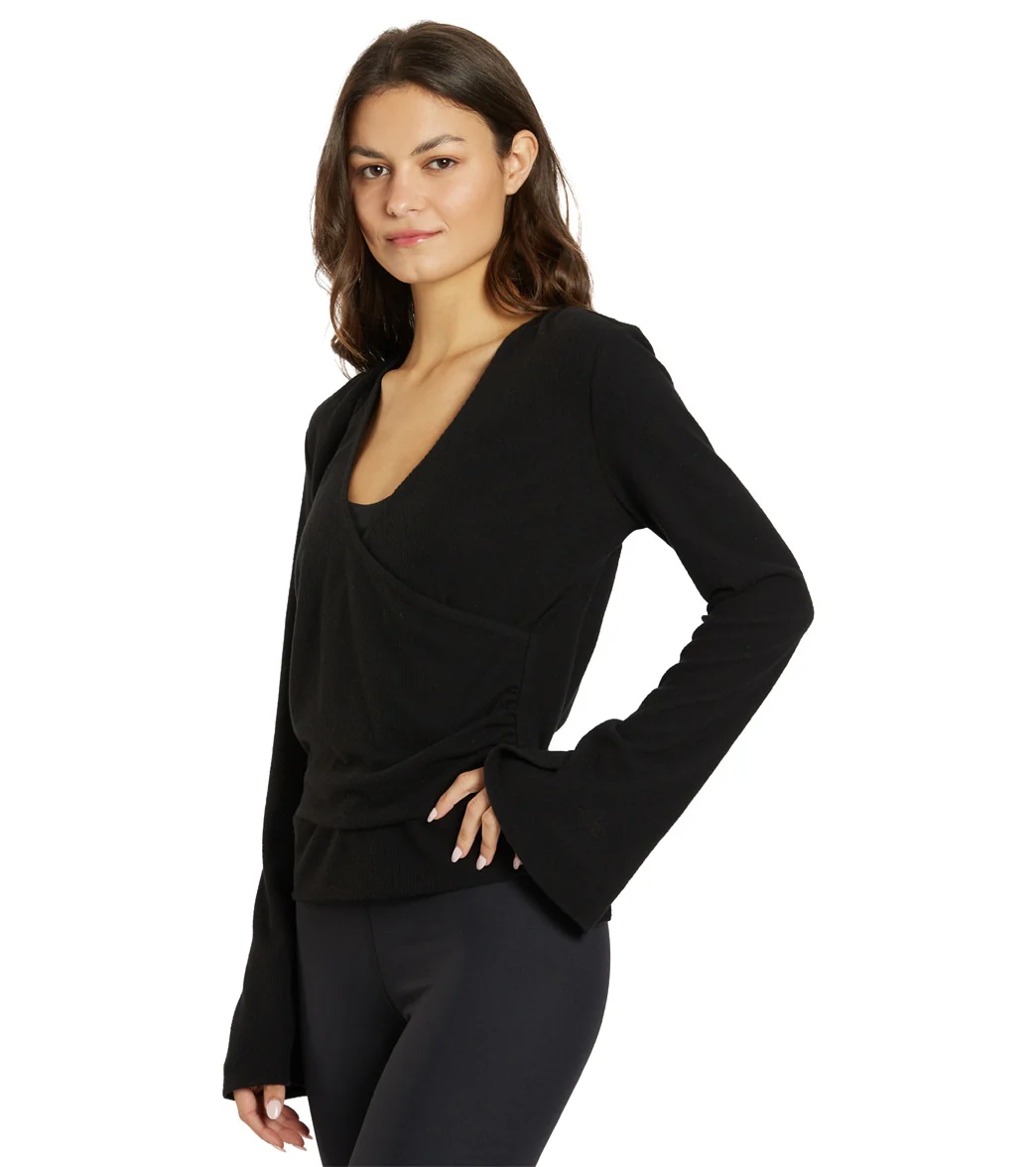 Thrive Societe Pleated Wrap Pullover