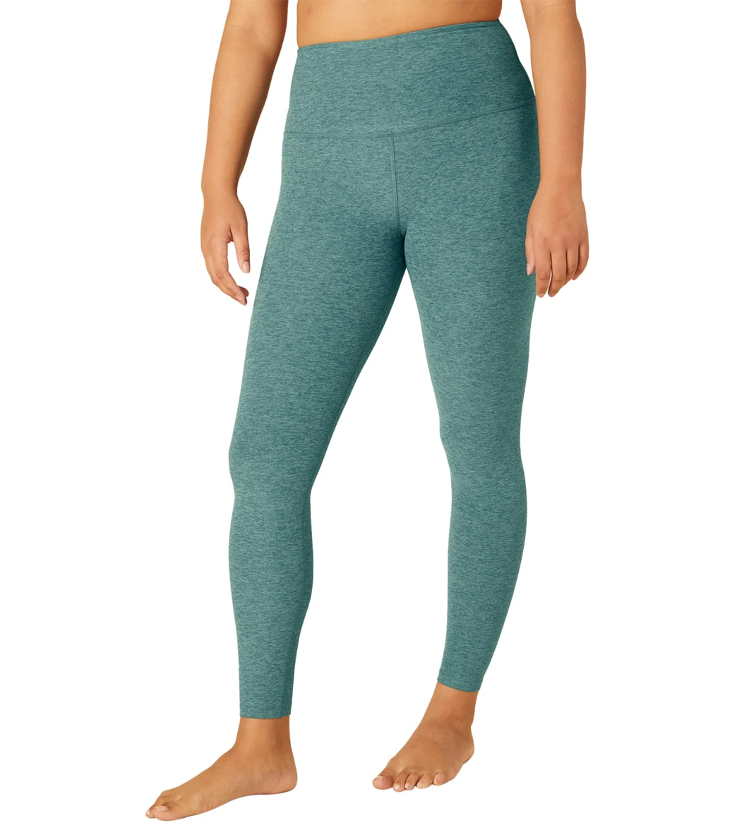 Beyond Yoga Spacedye High Waisted Caught In The Midi 7/8 Yoga Leggings Rainforest Blue Heather