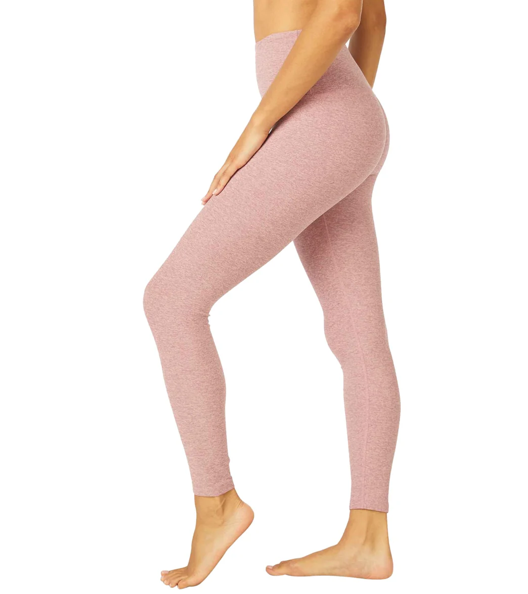 Beyond Yoga Spacedye High Waisted Caught In The Midi 7/8 Yoga Leggings Blush Blooms-Pink Haze