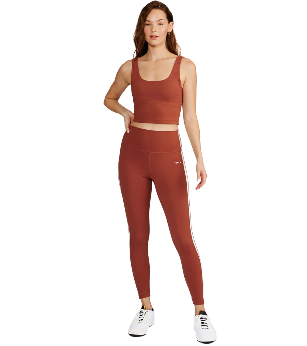 Cream Yoga Hana 7/8 Side Stripe Legging