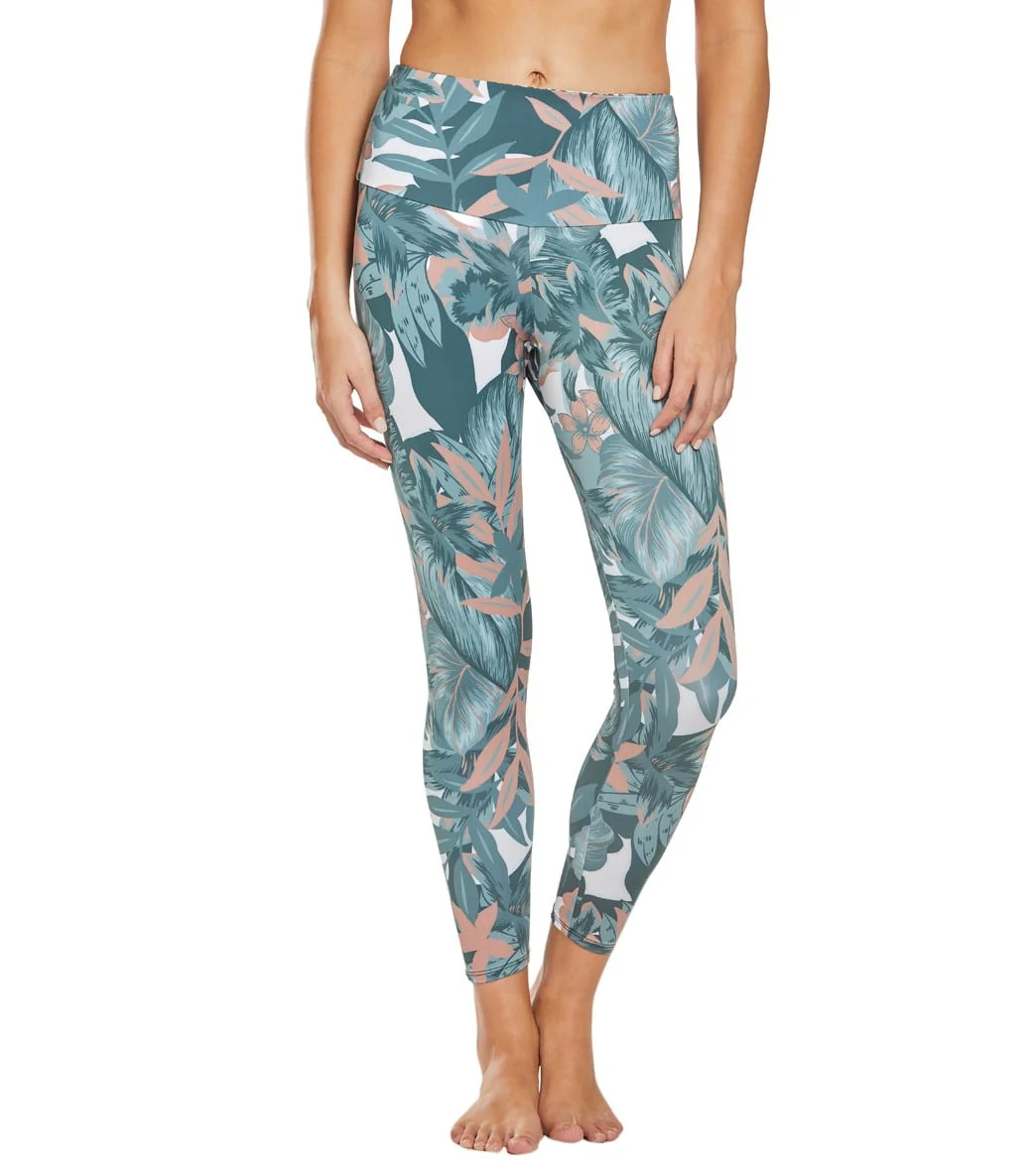 Onzie High Waisted Basic 7/8 Yoga Leggings Tropical Camo