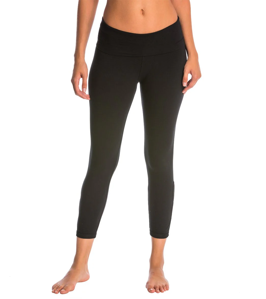 Hard Tail Contour Rolldown Cropped Cotton Yoga Leggings