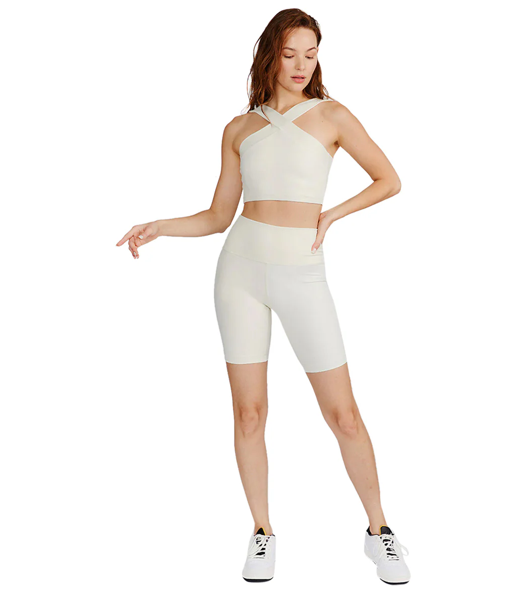 Cream Yoga Leah Cross Neck Bra