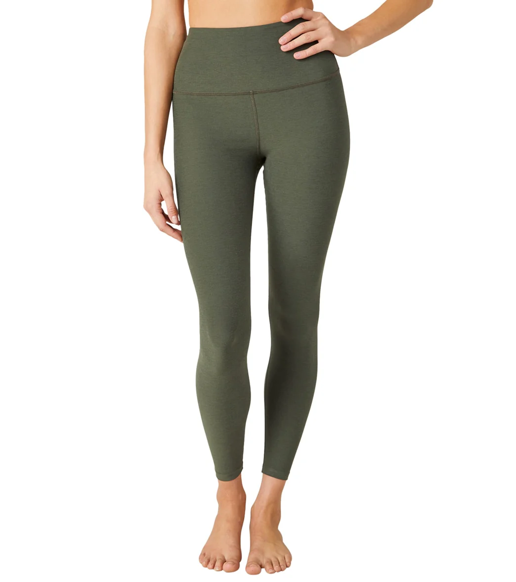 Beyond Yoga Spacedye High Waisted Caught In The Midi 7/8 Yoga Leggings Eden Green Heather