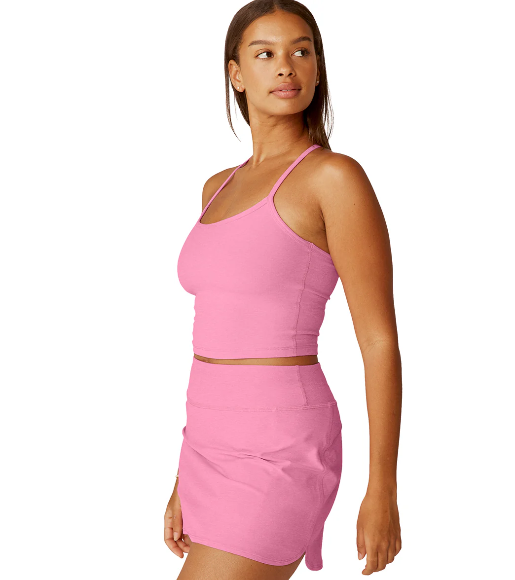 Beyond Yoga Spacedye Slim Racerback Cropped Tank Pink Bloom Heather