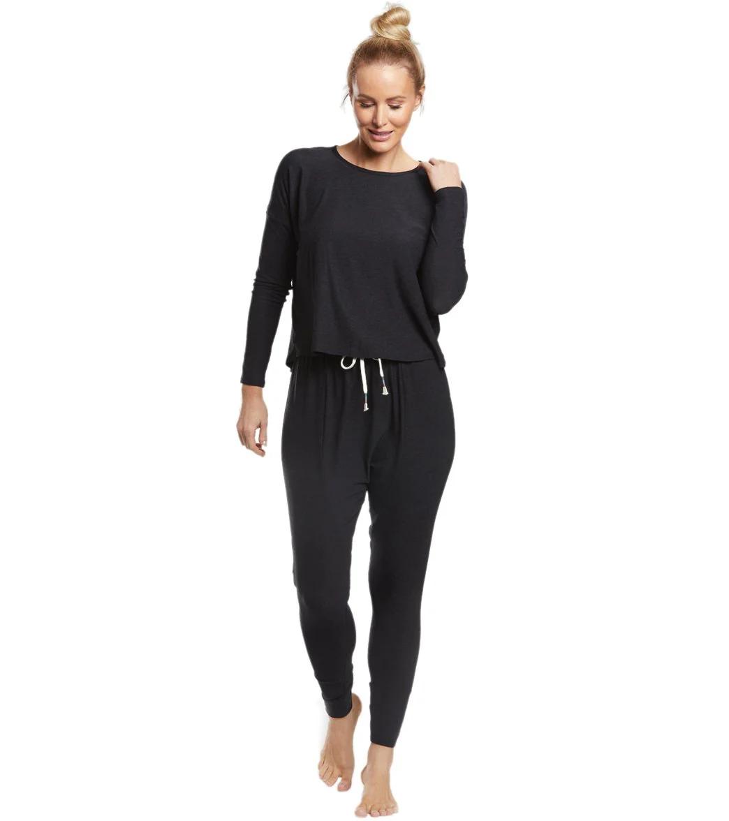 Beyond Yoga Featherweight Morning Light Cropped Pullover