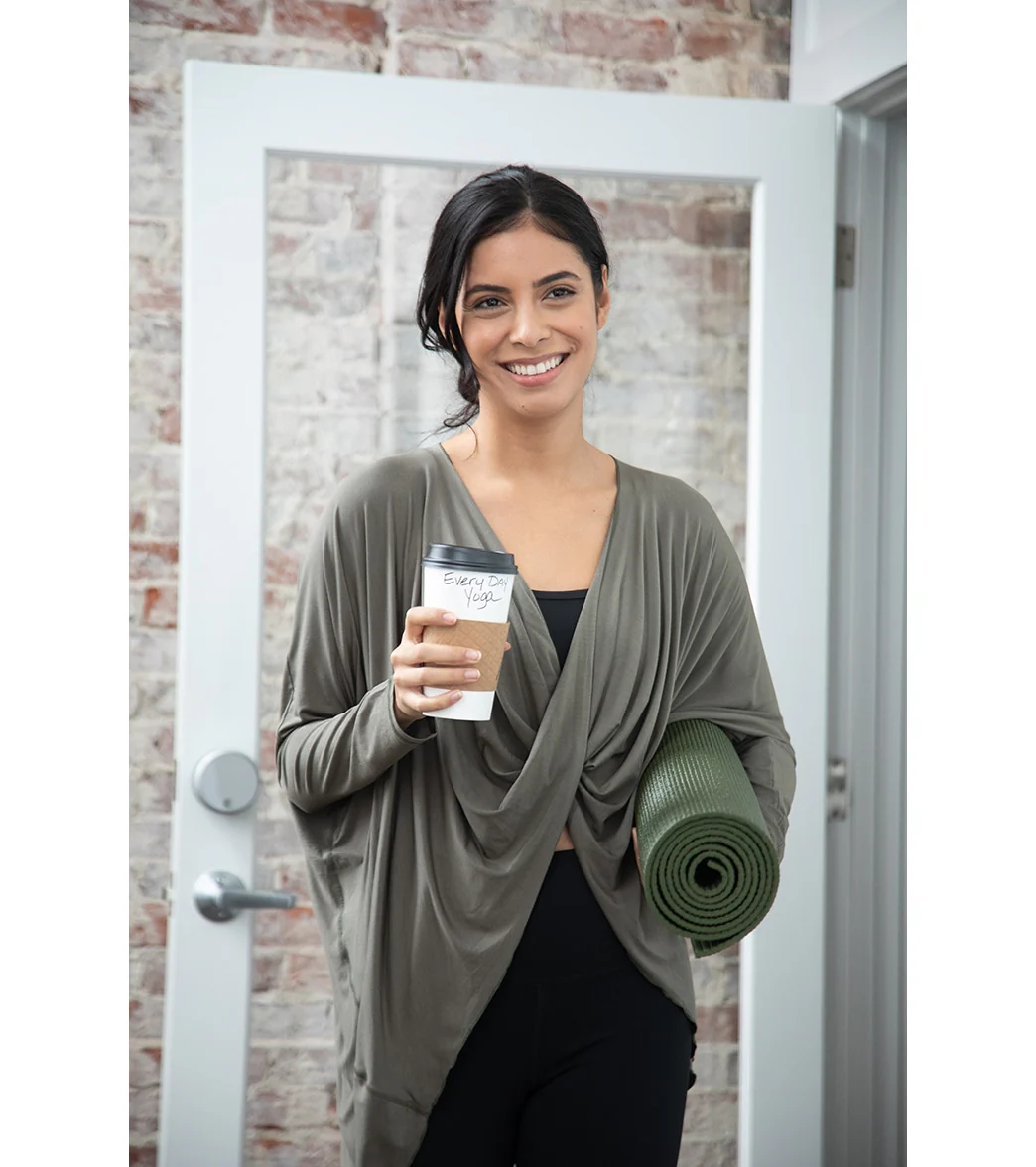 Everyday Yoga Bodhi Solid 2 in 1 Cardigan