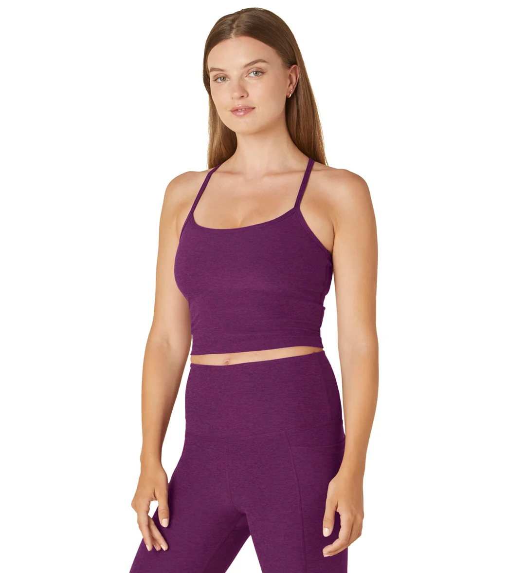 Beyond Yoga Spacedye Slim Racerback Cropped Tank Aubergine/Beet