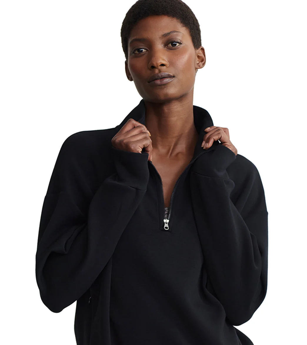 Varley Sian Cropped Half Zip Midlayer Pullover