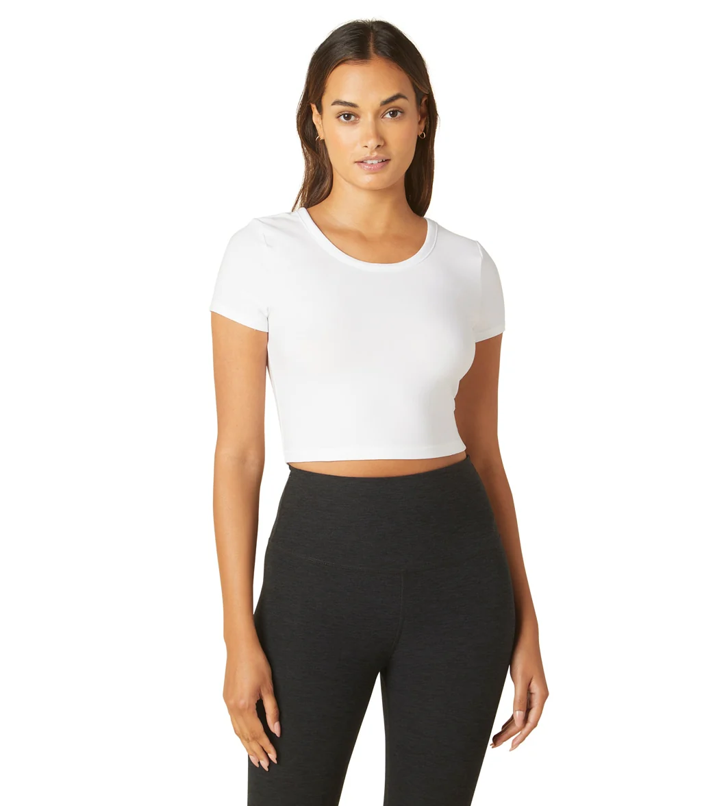 Beyond Yoga Featherweight Perspective Cropped Tee