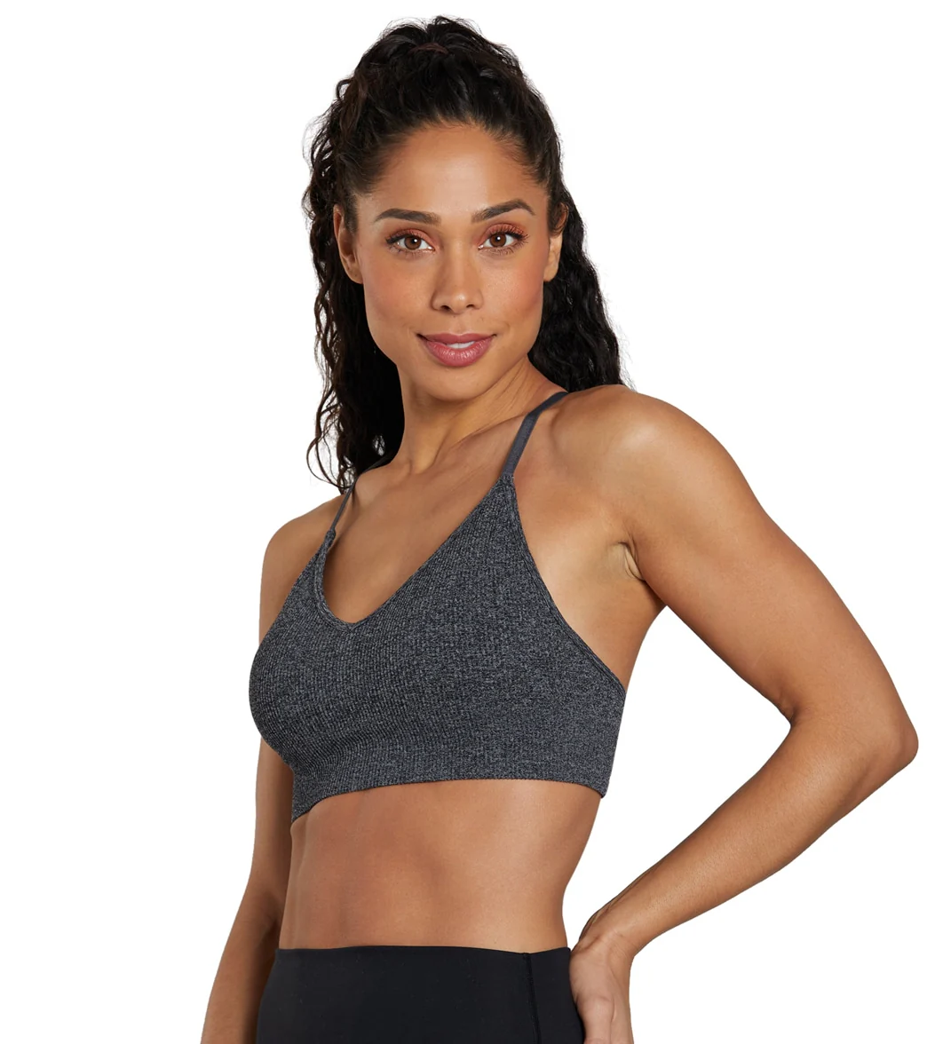 Spiritual Gangster Selene Seamless Heathered Triangle Bra