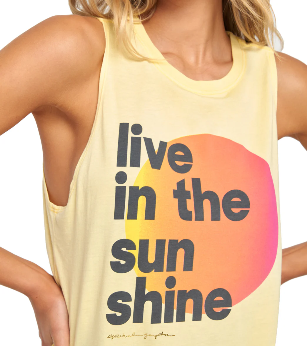 Spiritual Gangster Sunshine Jade Muscle Tank
