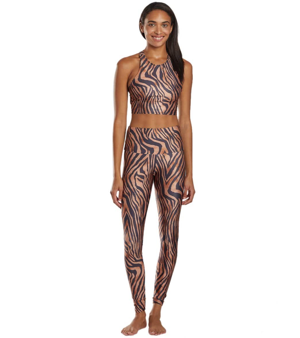 Onzie High Waisted Yoga Leggings Tiger