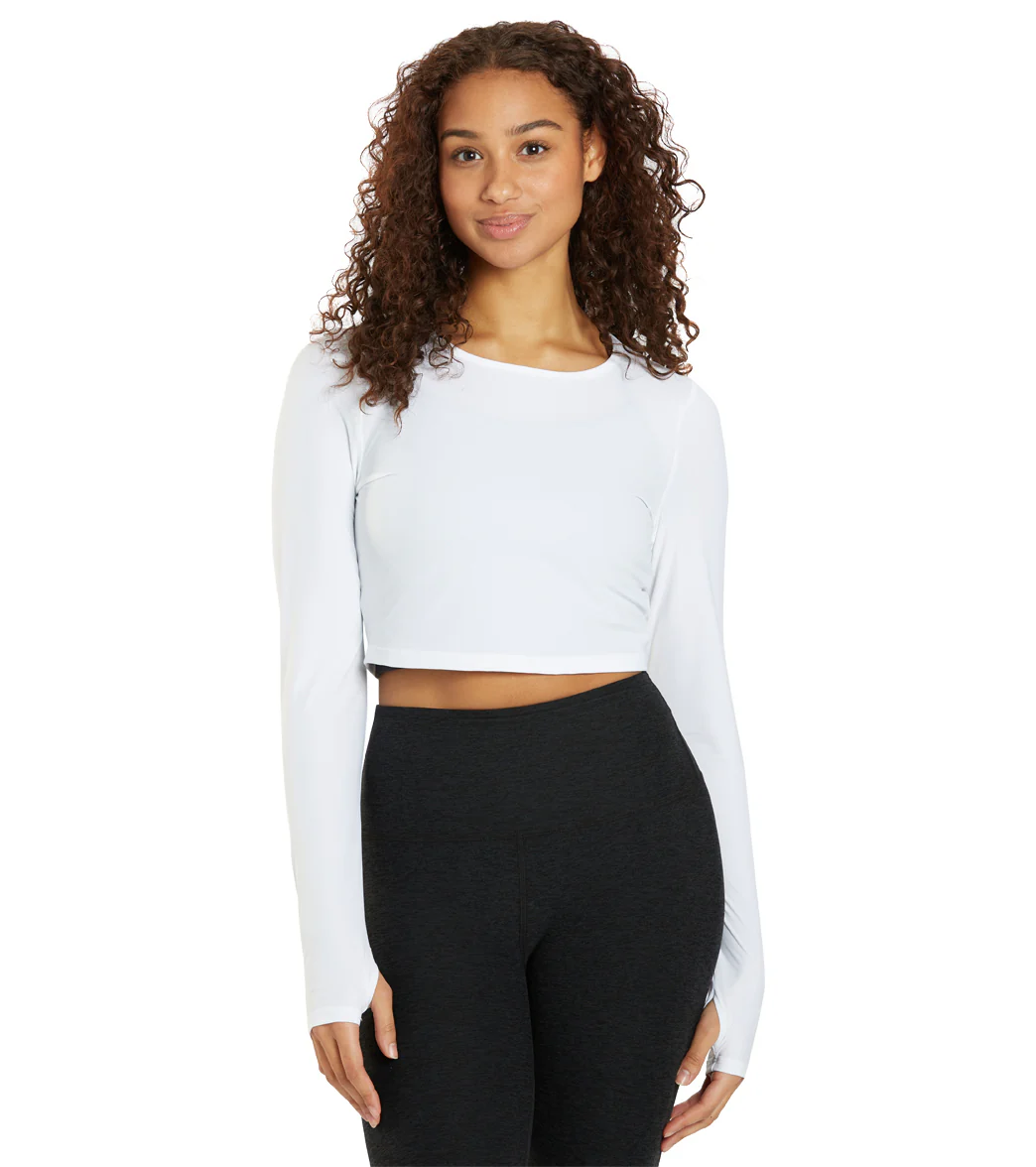 Beyond Yoga Performance Knit Resilient Cropped Pullover