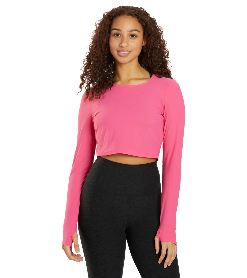 Beyond Yoga Performance Knit Resilient Cropped Pullover