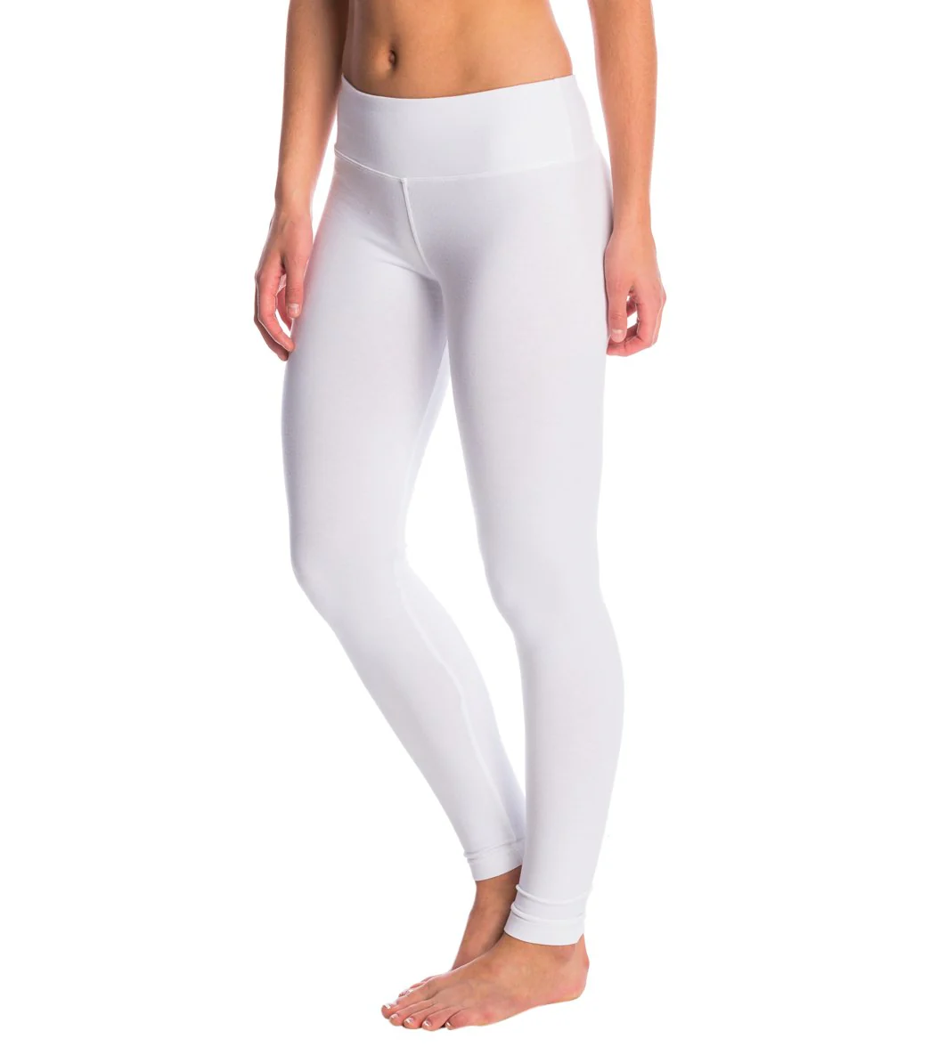 Hard Tail Flat Waist Cotton Ankle Yoga Leggings