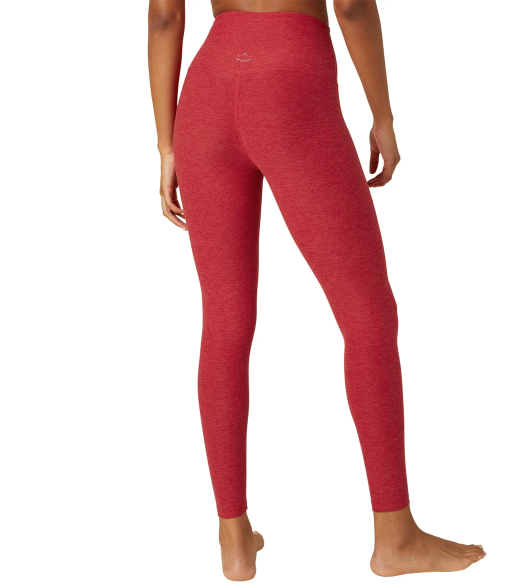 Beyond Yoga Spacedye High Waisted Caught In The Midi 7/8 Yoga Leggings Currant Red Heather