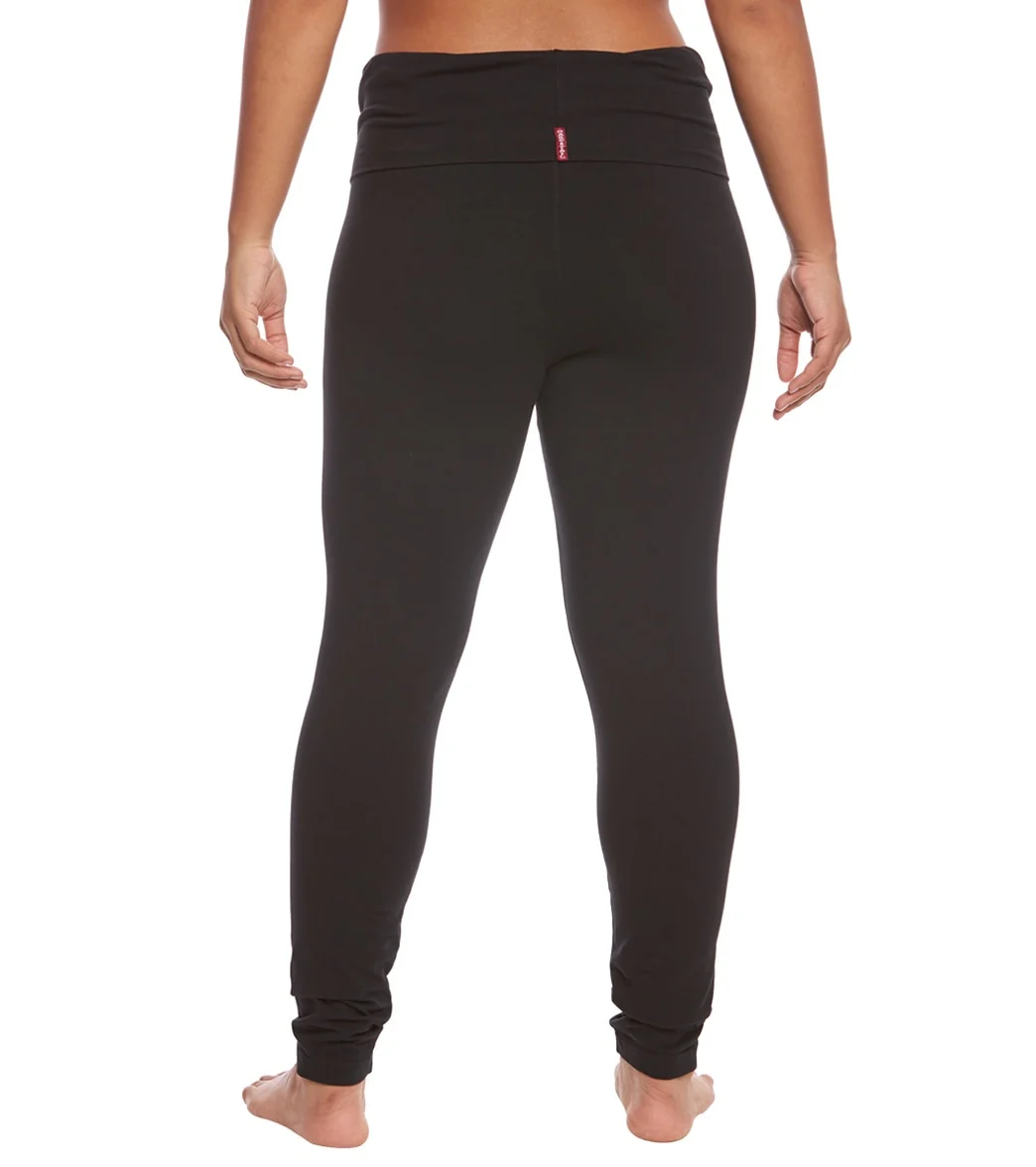 Hard Tail Plus Size Contour Rolldown Cotton Yoga Leggings
