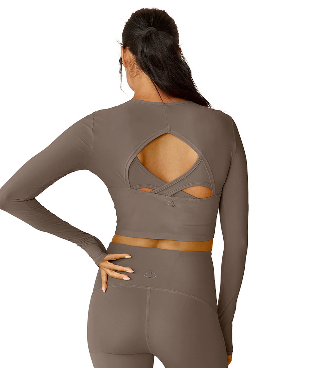 Beyond Yoga Performance Knit Resilient Cropped Pullover