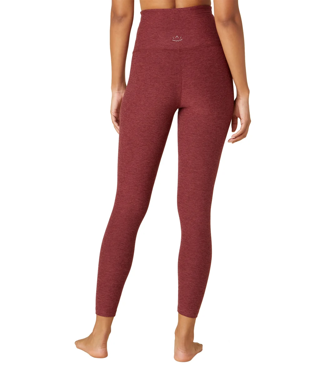 Beyond Yoga Spacedye High Waisted Caught In The Midi 7/8 Yoga Leggings Port Wine-Ruby