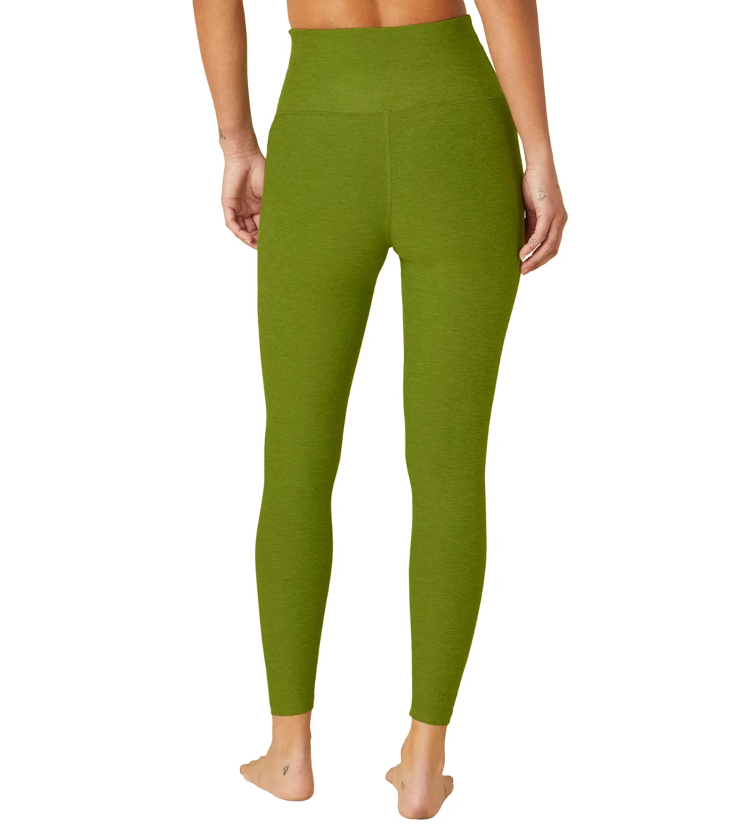 Beyond Yoga Spacedye High Waisted Caught In The Midi 7/8 Yoga Leggings Fern Green Heather