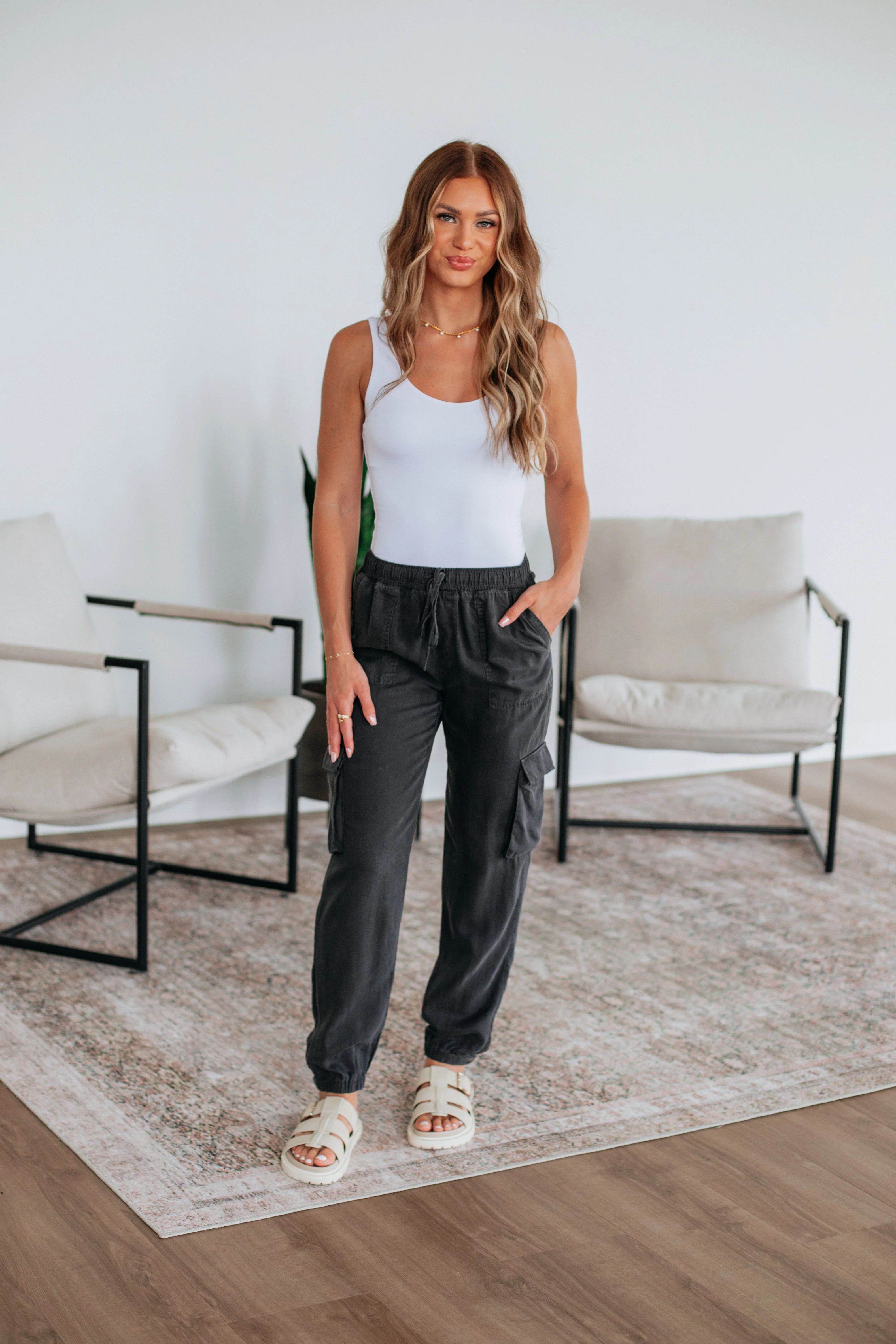 Bodie Cargo Joggers - Charcoal