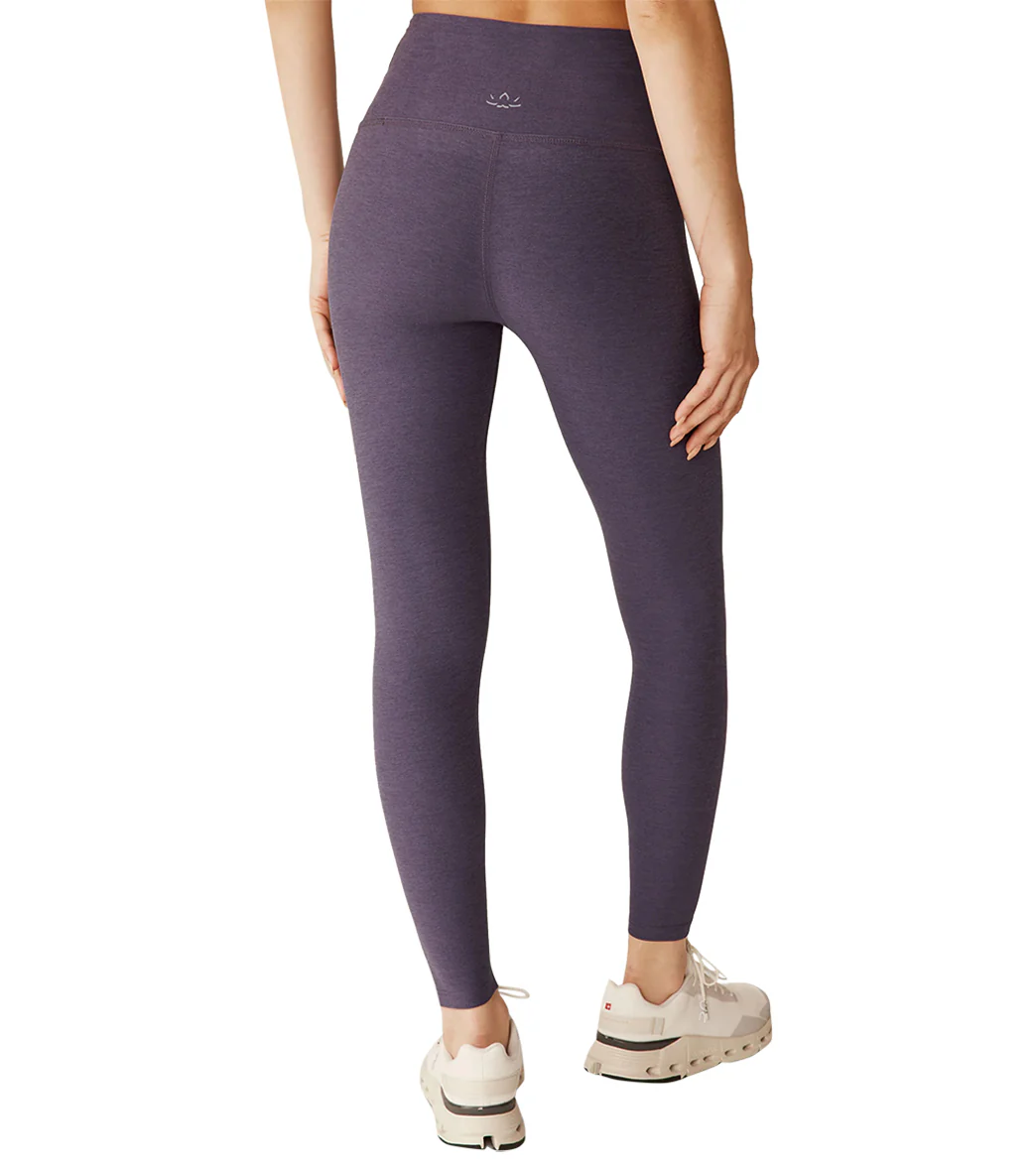 Beyond Yoga Spacedye High Waisted Caught In The Midi 7/8 Yoga Leggings Purple Haze Heather