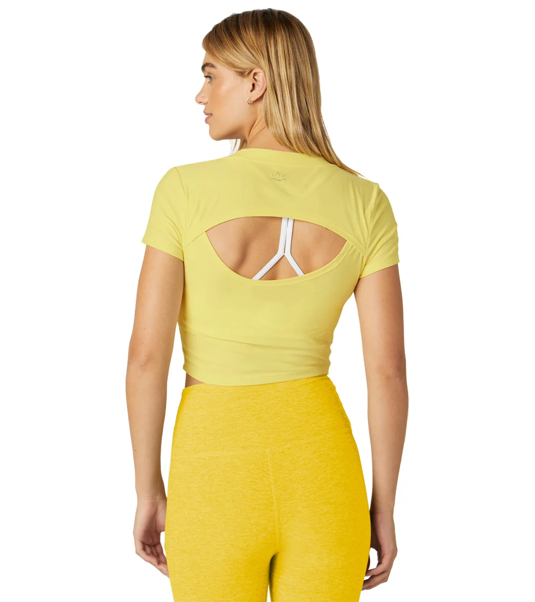 Beyond Yoga Featherweight Perspective Cropped Tee