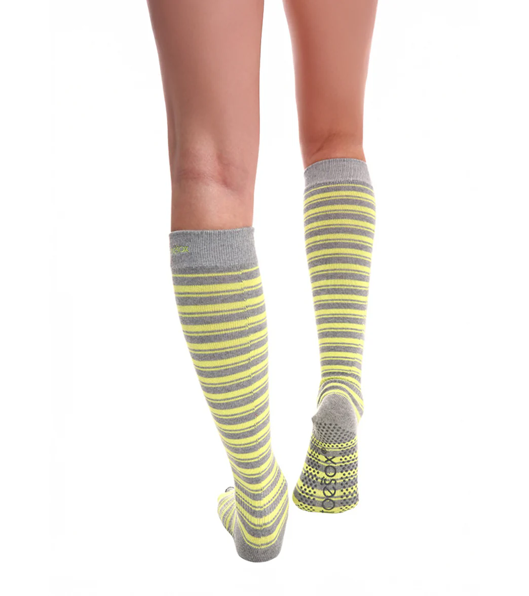 Toesox Knee High Scrunch Half-Toe Yoga Grip Socks