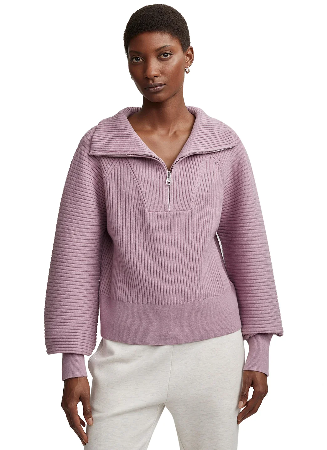 Varley Reid Half Zip Knit Sweater