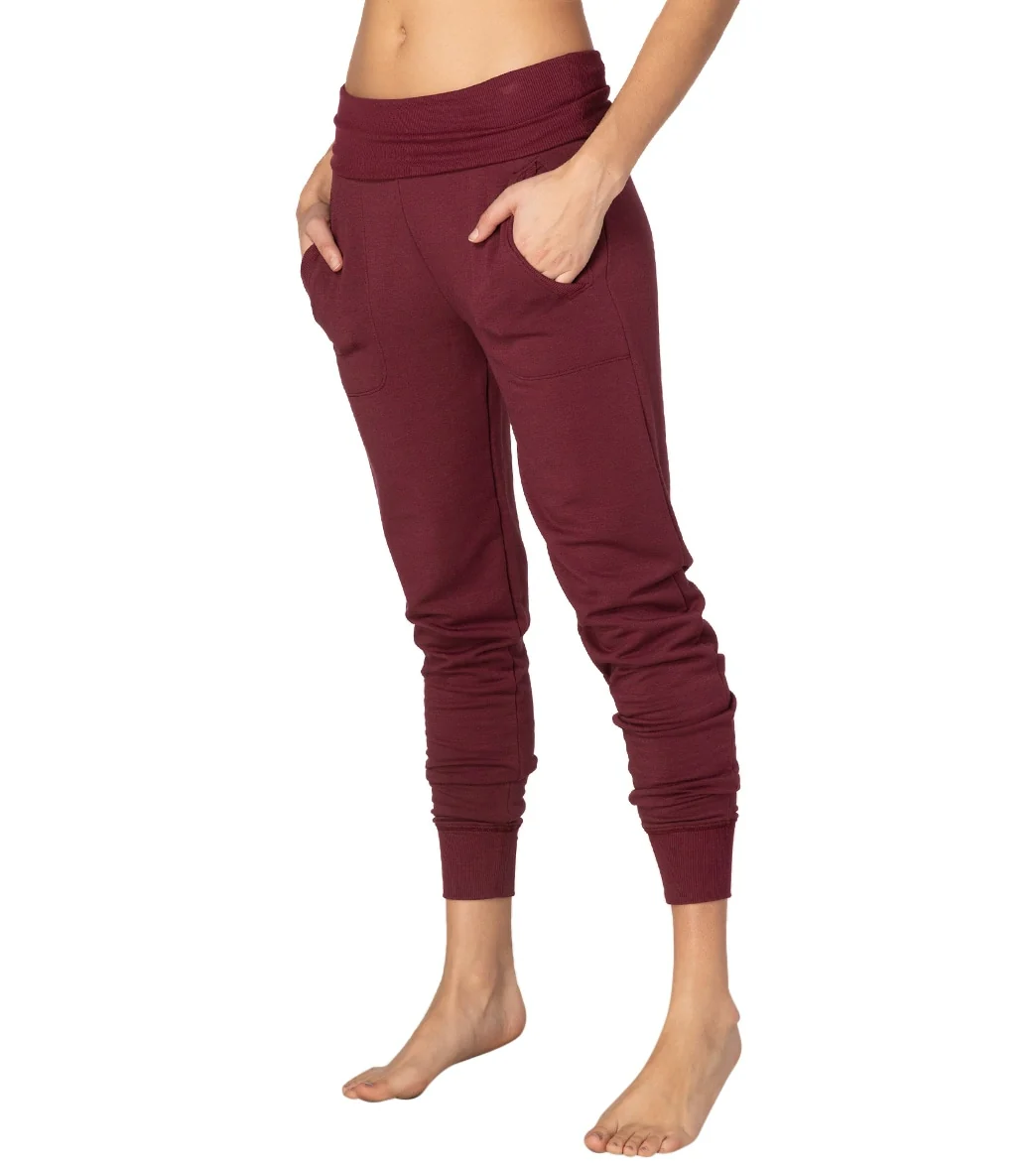 Beyond Yoga Cozy Fleece Foldover Long Sweatpant Joggers