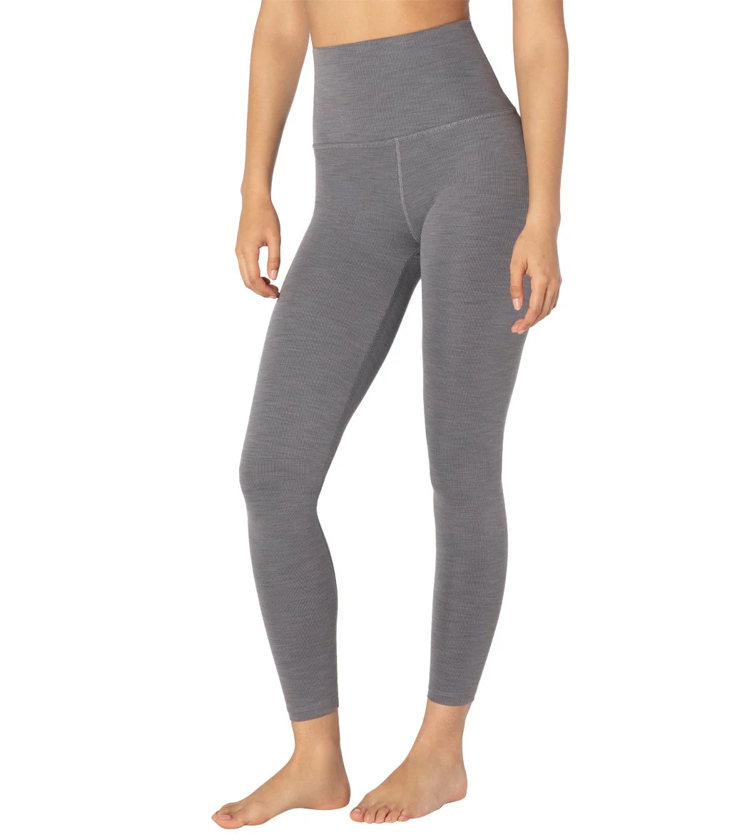 Beyond Yoga Heather Rib High Waisted 7/8 Yoga Leggings