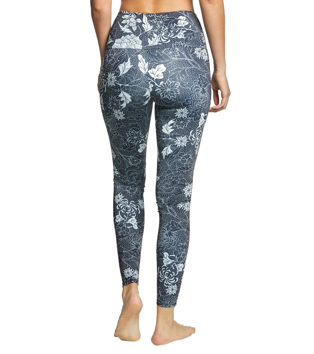 Onzie High Waisted Yoga Leggings Kyoto Noir