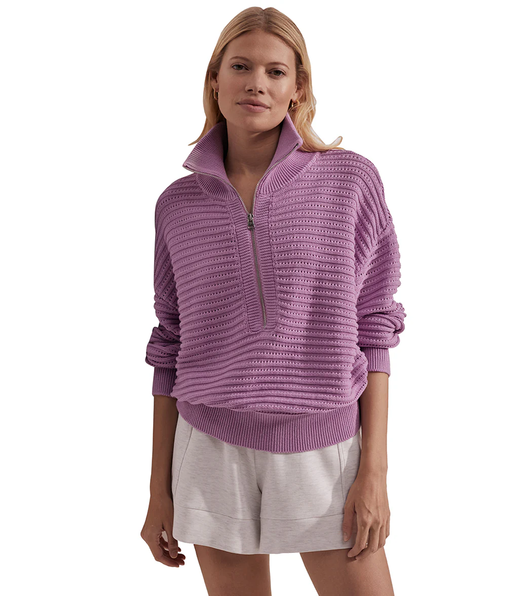 Varley Tara Pointelle Half Zip