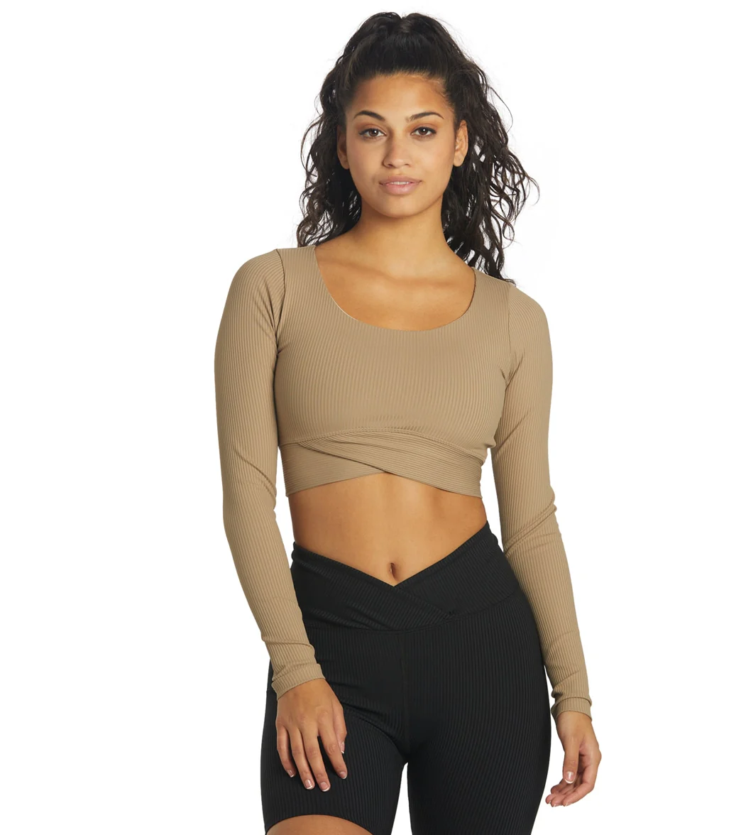 Year of Ours Ribbed V Crop Long Sleeve