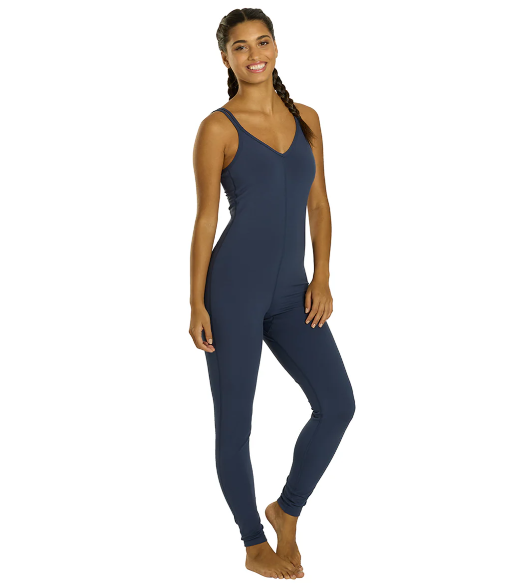 Everyday Yoga Radiant Solid Strappy Back Long Leotard 28